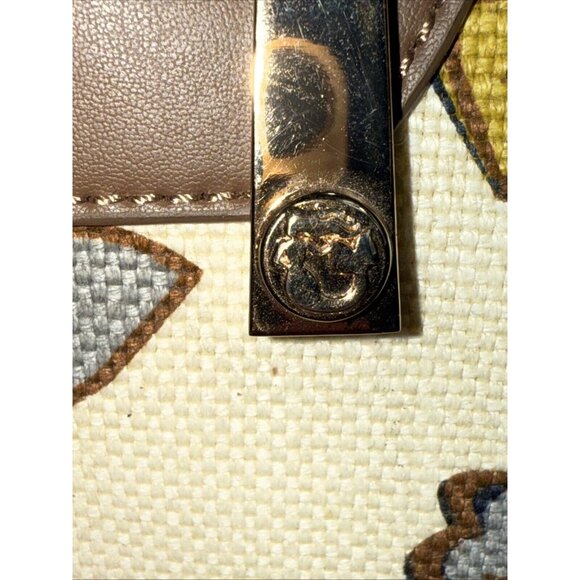 Sparrtina 449 Daufuskie Island Leather Purse Shoulder Bag Floral Yellow Brown - Picture 5 of 14